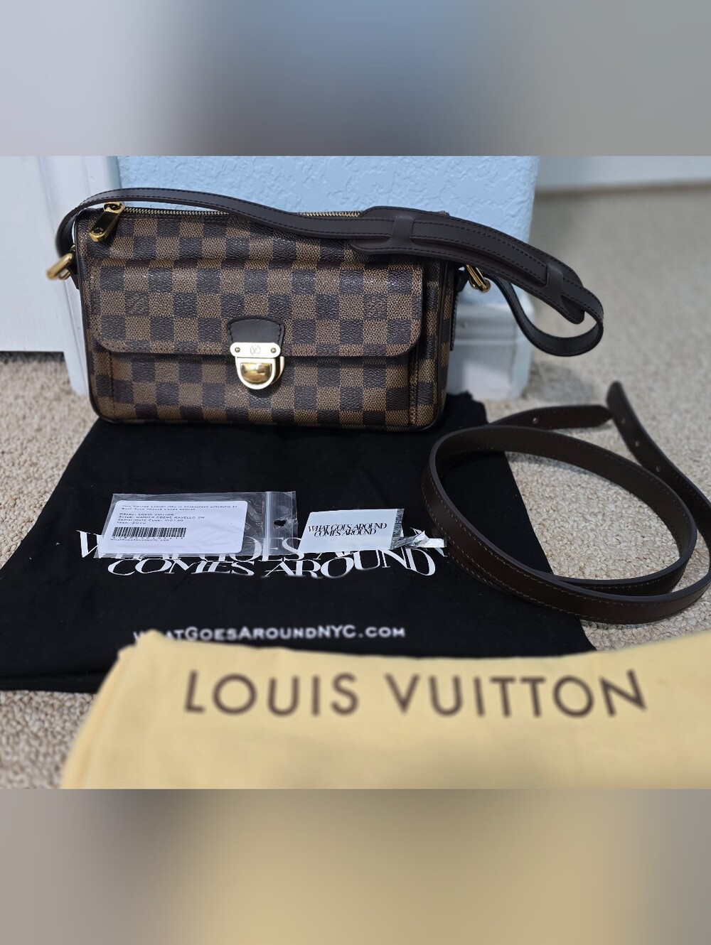 Louis Vuitton Damier Ebene Ravello GM With Shoulder And Crossbody Strap